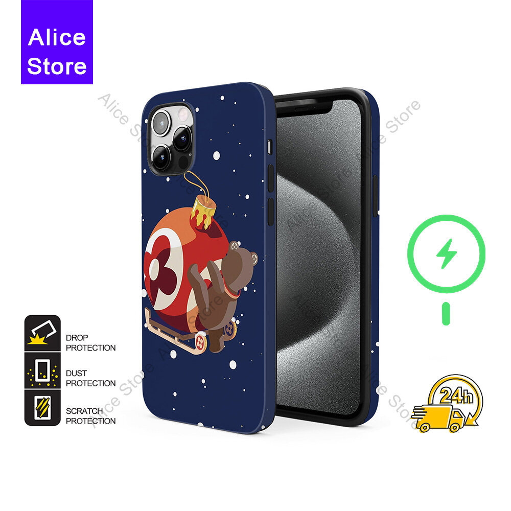 เคสโทรศัพท์หมีสําหรับ iPhone 17 Pro Max / iPhone 16 Pro Max / 15 Pro Max / 13 เคสป้องกัน C626