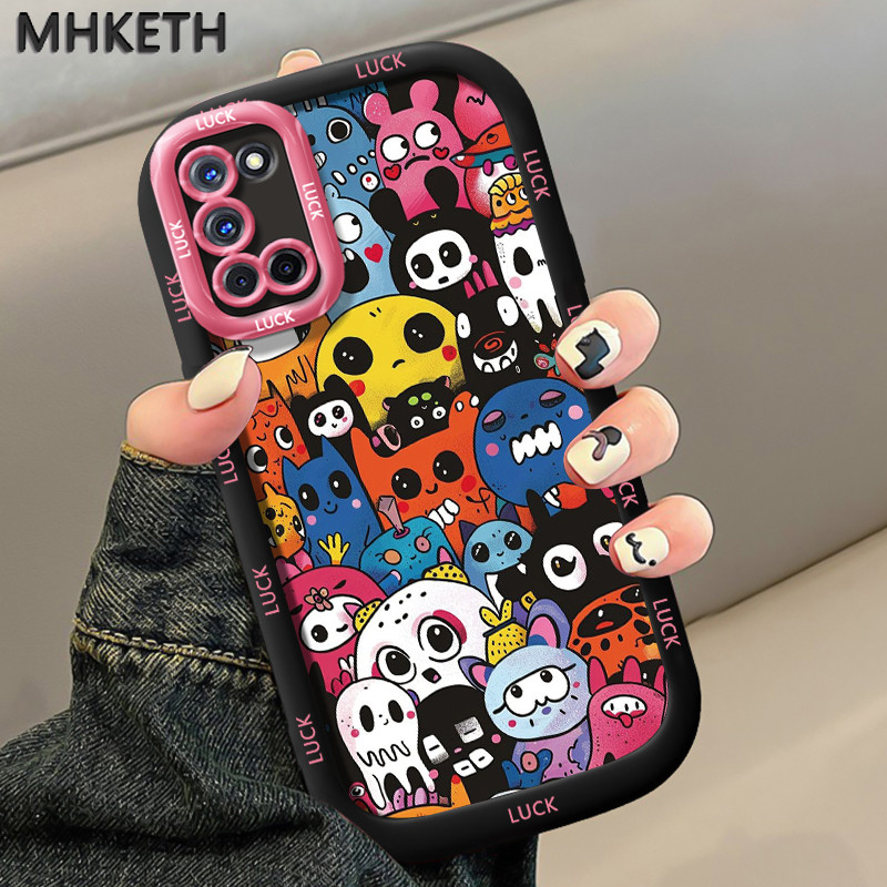 MHKETH เคสสำหรับ OPPO A52 A72 A92 เคสซิลิโคนเคสโทรศัพท์บุคลิกภาพน่ารัก