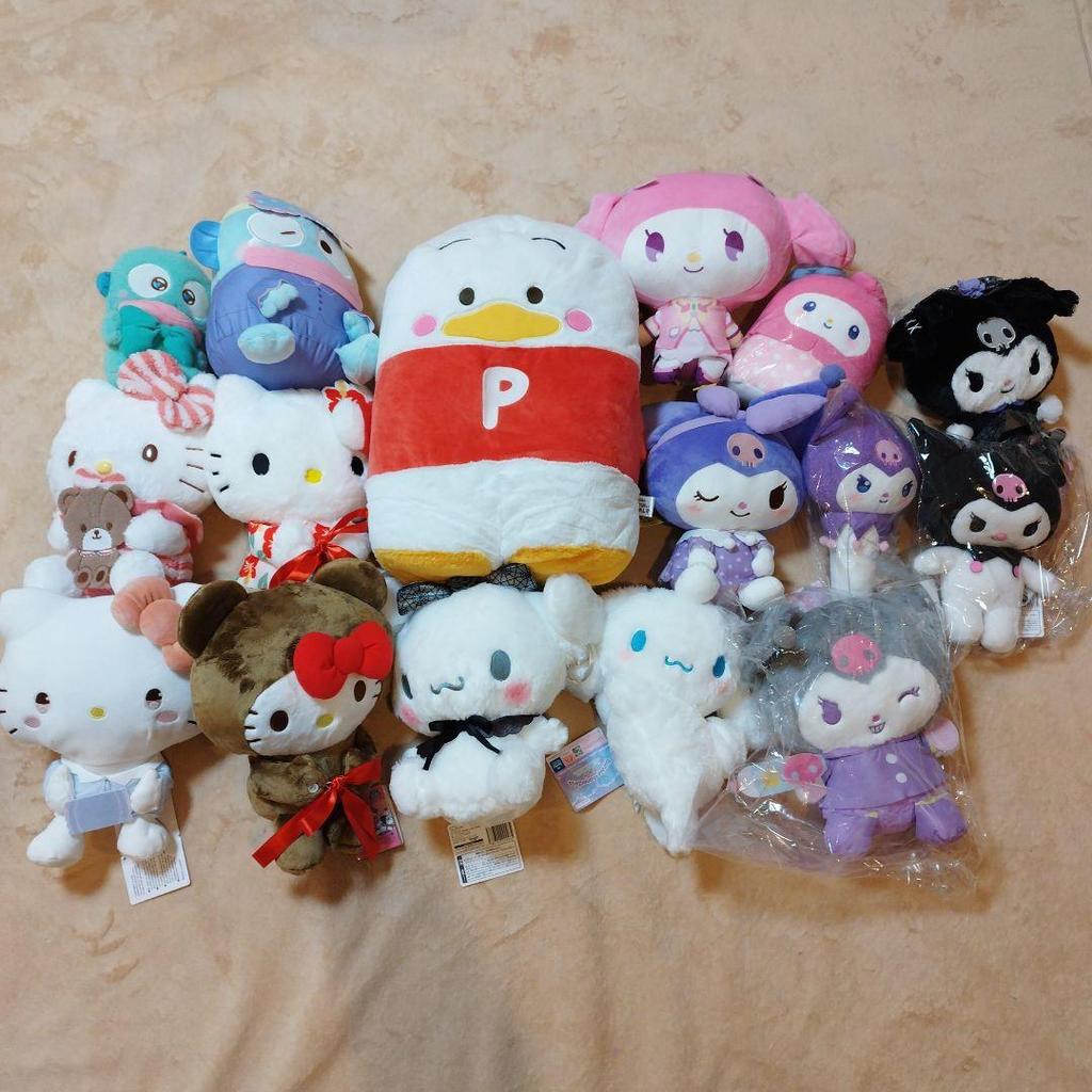 【Direct from Japan】★สินค้าพิเศษเฉพาะ Eco Mercari [ใหม่และไม่เคยใช้งาน] ชุดตุ๊กตาผ้าซานริโอ 16 ชิ้น【J