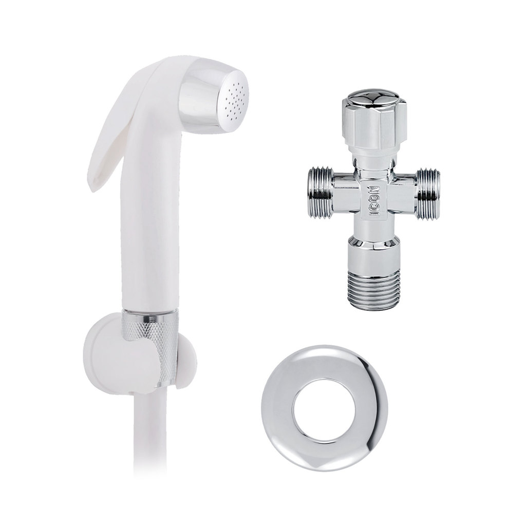 ชุดสายฉีดชำระ พร้อมวาล์ว ICON รุ่น IC333_Z02_N1 สีขาว