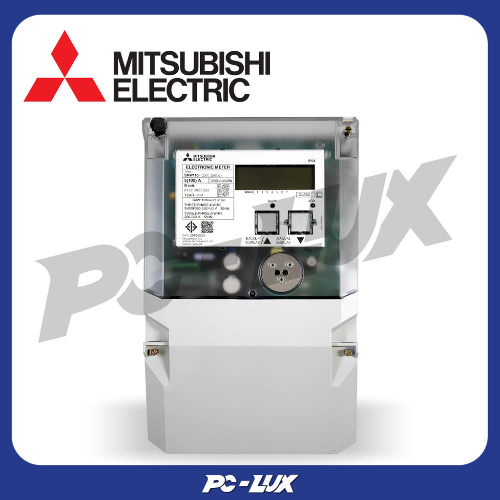 MITSUBISHI มิเตอร์ไฟฟ้า ชนิดดิจิตอล 5A(100 A) 3P รุ่น SMW-110-C-01E