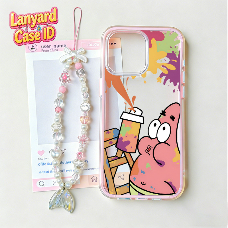 HP GANTUNGAN Lanyard Image Patrick Star 2 In 1 Casing Oppo A6s Reno 15 Pro Max A6X A6A A6 A6T Pro 5G
