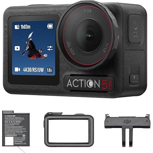 DJI Action Camera Osmo 5 Pro Essential Combo Compact with 1/1.3" Sensor Waterproof 4K/120fps Video S