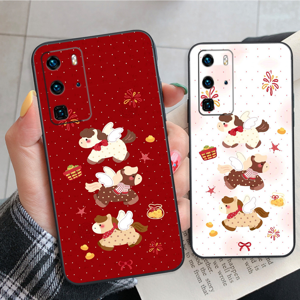 เคส Huawei P40 / P40 Pro / P40 lite พิมพ์ลาย Lucky Tet Horse ป้องกันกล้อง