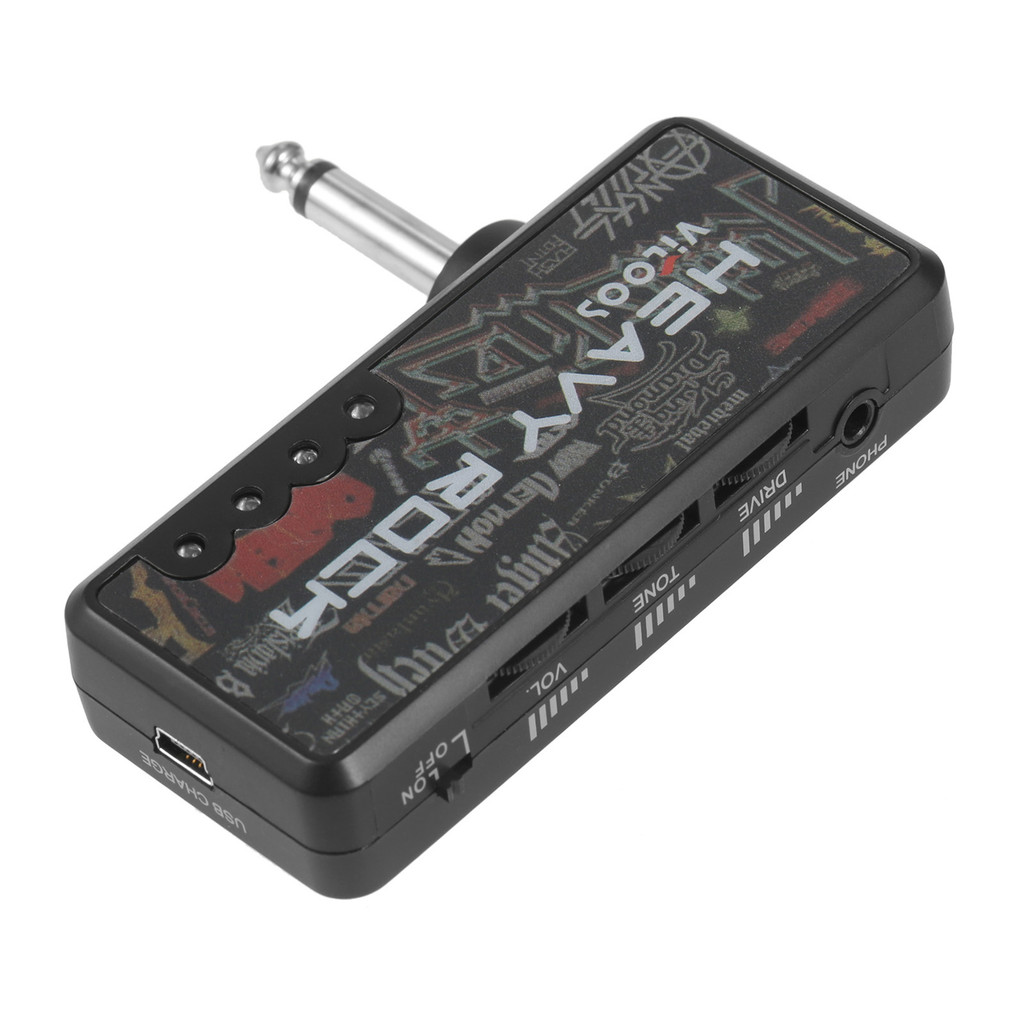 Radith VITOOS ปลั๊กกีตาร์ไฟฟ้า Mini หูฟัง Amp Amplifier Heavy Rock ขนาดกะทัดรัดแบบพกพา
