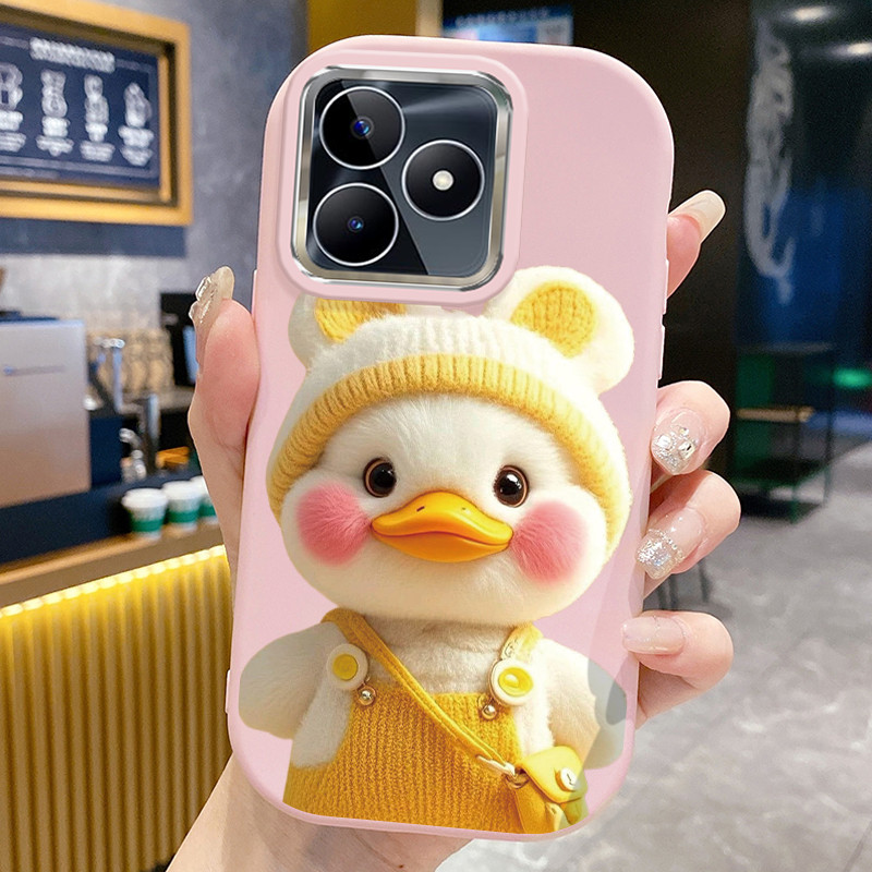เคสสำหรับ Realme C53 C51 C51s Narzo N53 Note 50 เคสโทรศัพท์เป็ดน่ารักกันกระแทกกลมและอ้วน