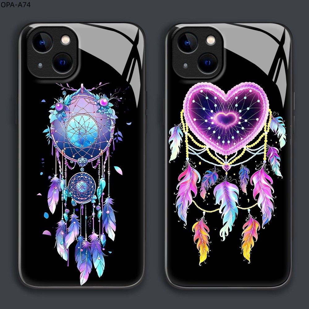 เคส For OPPO A98 A96 A95 A94 A93 A92 A91 A83 A79 A78 A77 A76 A74 4G 5G เคสโทรศัพท์ เคสออปโป้ Phone Glass Case BLK