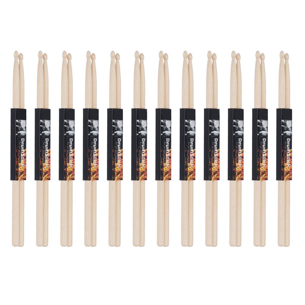 Torachel1-PH 12 คู่ Drum Sticks Maple Drum Sticks Musical I
