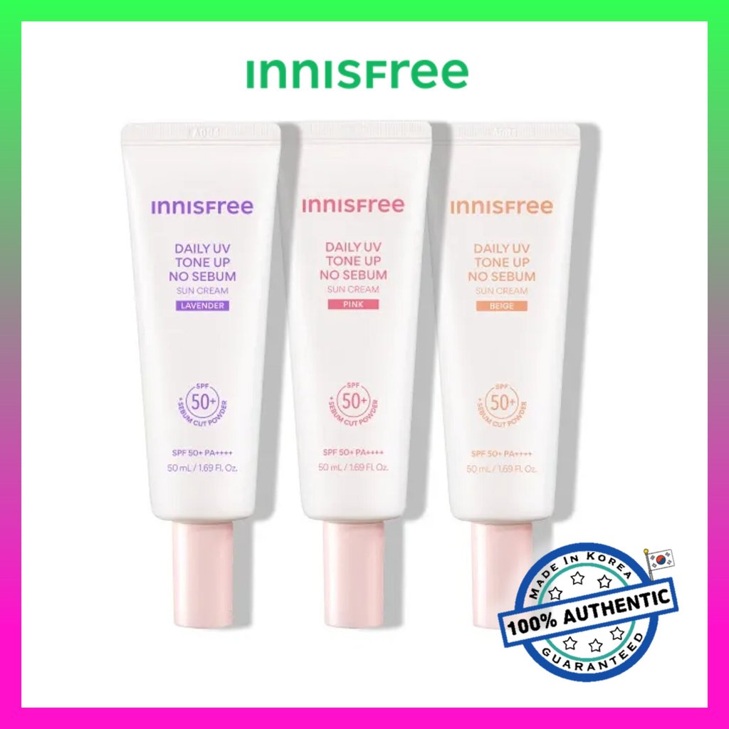 Innisfree Daily UV Tone Up No Sebum Sun Cream SPF50+ PA++++ 50mL