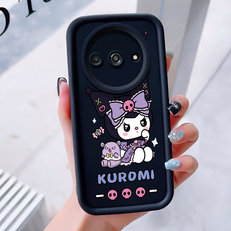 เคสสำหรับ Xiaomi Redmi A3 A3X POCO C61 เคสโทรศัพท์กระต่ายสามสีซิลิโคนกันกระแทก
