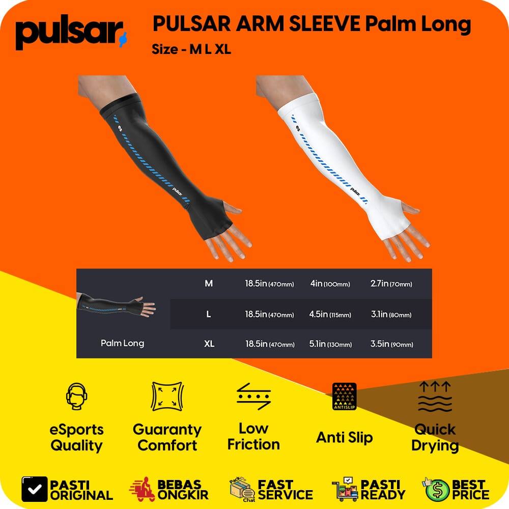 อุปกรณ์เสริมเมาส์สําหรับเล่นเกม-ปลอกแขน Pulsar eS ARM SLEEVE Palm ยาว Size M/L/XL สบายไม่มีรอยต่อ Fi