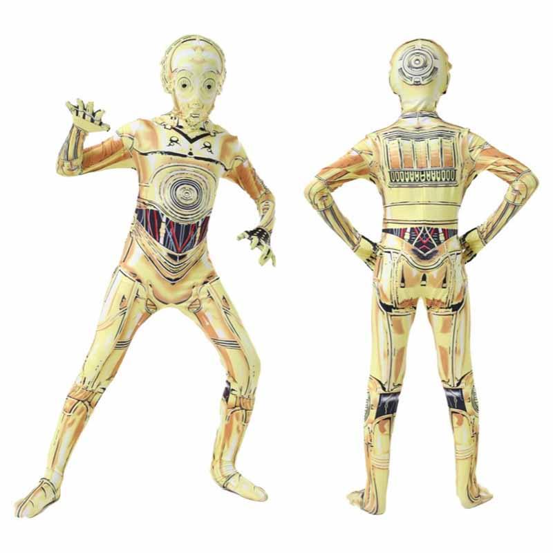 C-3PO คอสเพลย์ฮาโลวีน หน้ากากและแจ๊กเก็ทกระโดด