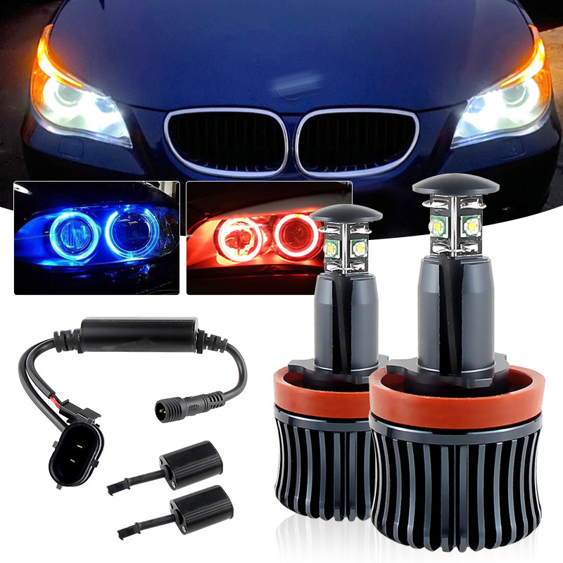 2PCS สําหรับ BMW E89 Z4 E71 X6 E70 X5 E84 X1 F01/F02 E63/E64 E61 E93 LED Angel Eye Halo แหวน Marker 
