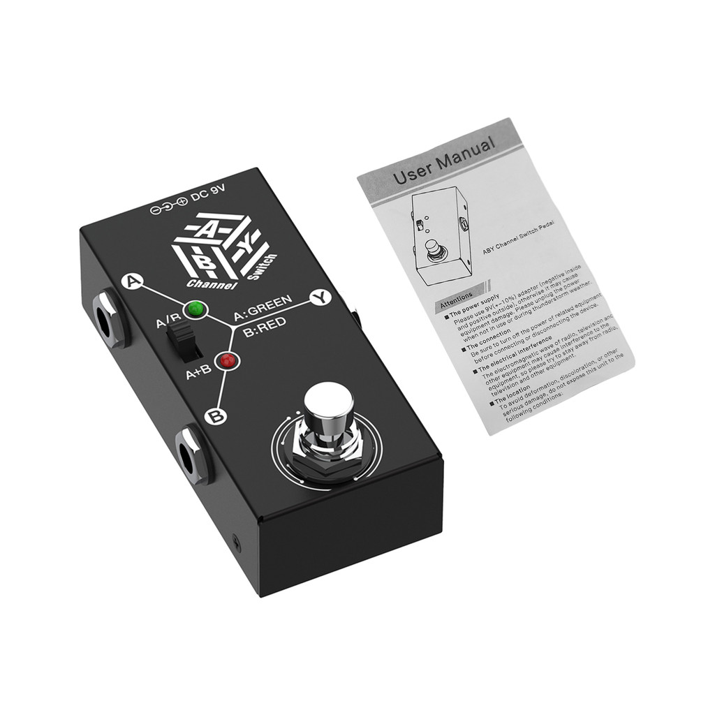 [Gameda-Fast Ship] คันเหยียบกีตาร์ ABY Box Line Selector AB Switch Mini Effect Pedal Bidirectional Transmission ปลอกโลหะ Anti-slip Support A/B หรือ A และ B โหมด