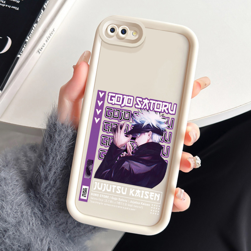 เคสสำหรับ OPPO A5 A3s A12E Realme C1 เคสโทรศัพท์ตัวละครในอนิเมะสามสีซิลิโคนกันกระแทก