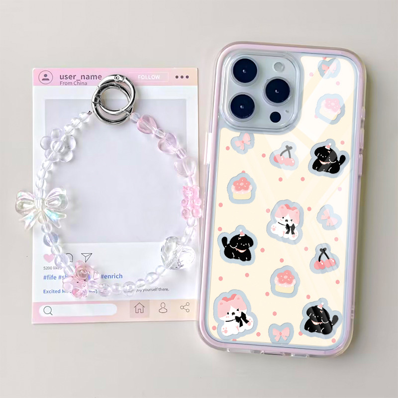 GANTUNGAN Spotted Cat 2 In 1 Casing Samsung A56 A57 5G A36 A26 A17 5G A07 A55 5G A06 4G S26 15 Pro S