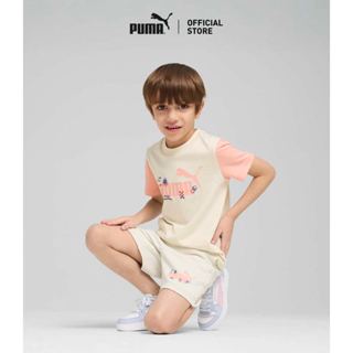 PUMA Kids กางเกงขาสั้น Sandy Adventures สำหรับเด็ก สีขาว - 6…