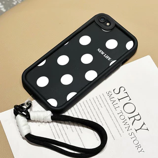 เคสสำหรับ iPhone 6 Plus 6s Plus 7 Plus 8 Plus SE 2020 X Xr Xs Max เคสโทรศัพท์เรียบง่ายวงกลมสามสีซิลิโคนสายคล้องกันกระแทก