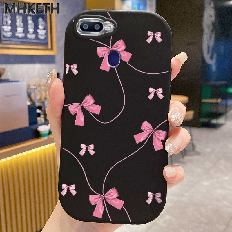 MHKETH เคสสำหรับ OPPO F9 Pro A7X A9 2019 A9X Realme 2 Pro Realme U1 เคสโทรศัพท์มือถือสำหรับผู้หญิงลายโบว์สั่งทำพิเศษ