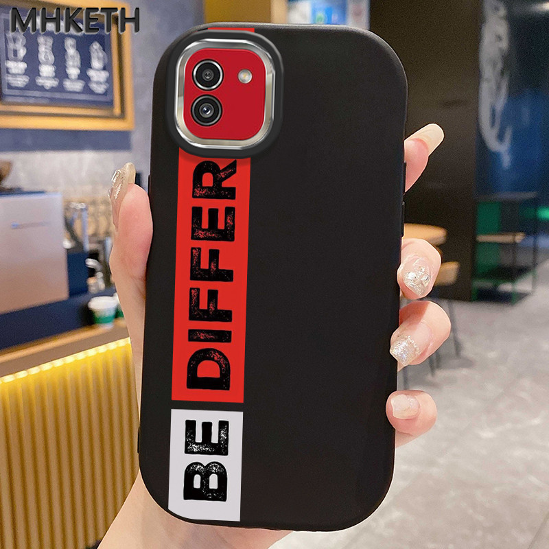 MHKETH เคสสำหรับ Samsung A03 เคสโทรศัพท์ซิลิโคนกันกระแทกออกแบบเฉพาะและทันสมัย