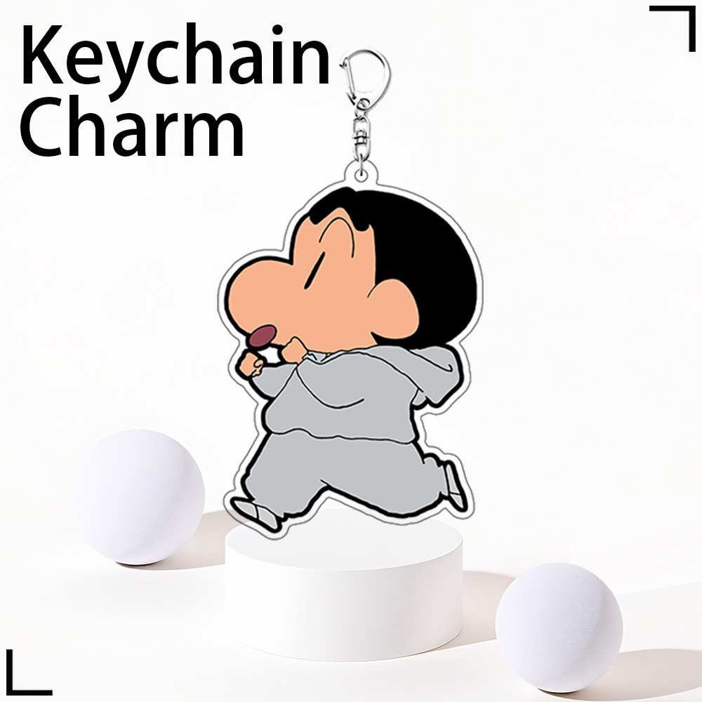 พวงกุญแจ อะคริลิค Crayon Shinchan ยาว กว้าง 6cm
