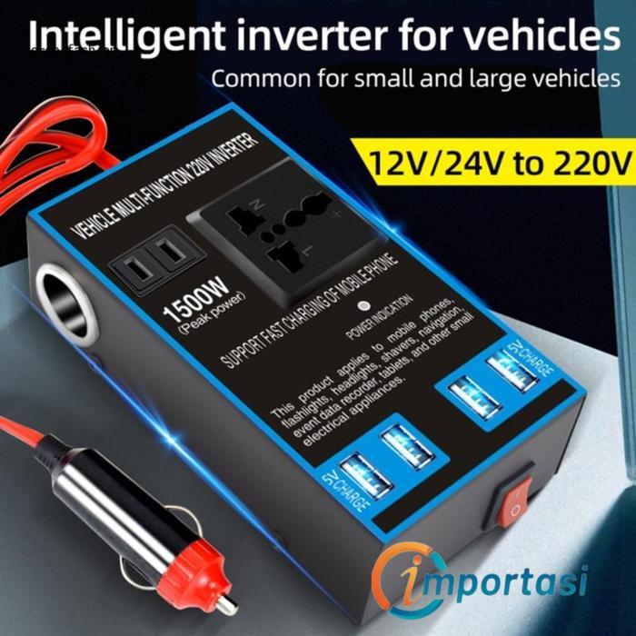 เครื่องแปลงไฟรถยนต์ Dc 12V เป็น Ac 220V 100W เครื่องแปลงไฟรถยนต์ Usb