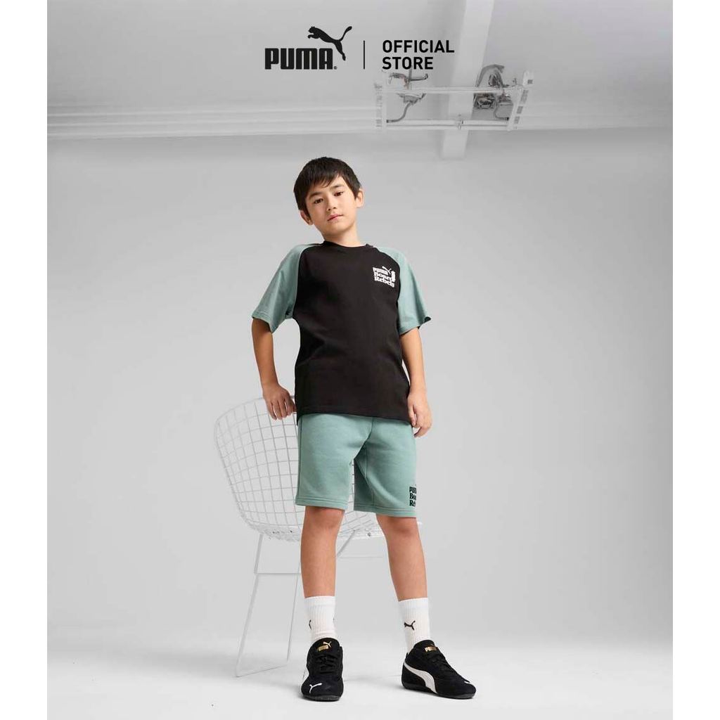 PUMA Kids Mid 90s Long Shorts Youth สีเขียว - 68515130