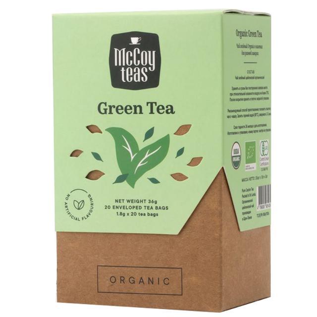 🏹 แม็คคอยส์ทีชาเขียวออร์แกนิค 1.8กรัม แพค 20ซอง 🌠 Mccoy Teas Organic Green Tea 1.8g. Pack 20 ⋆ 47960