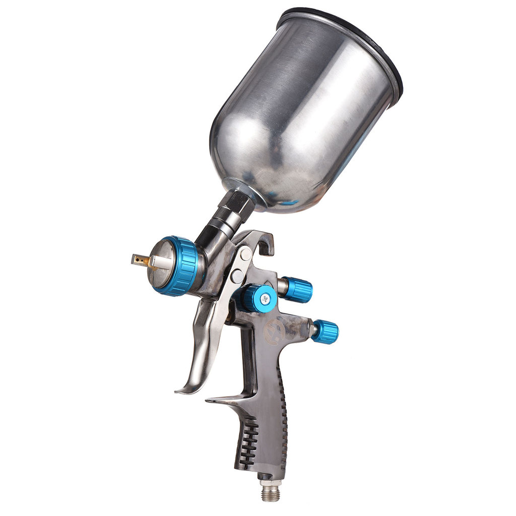 [Rococo1-TH] LVLP Feed Air Spray Gun Mini Paint Spraying Kit 1.4mm หัวฉีด 600ml ถ้วยของเหลว Sprayer 