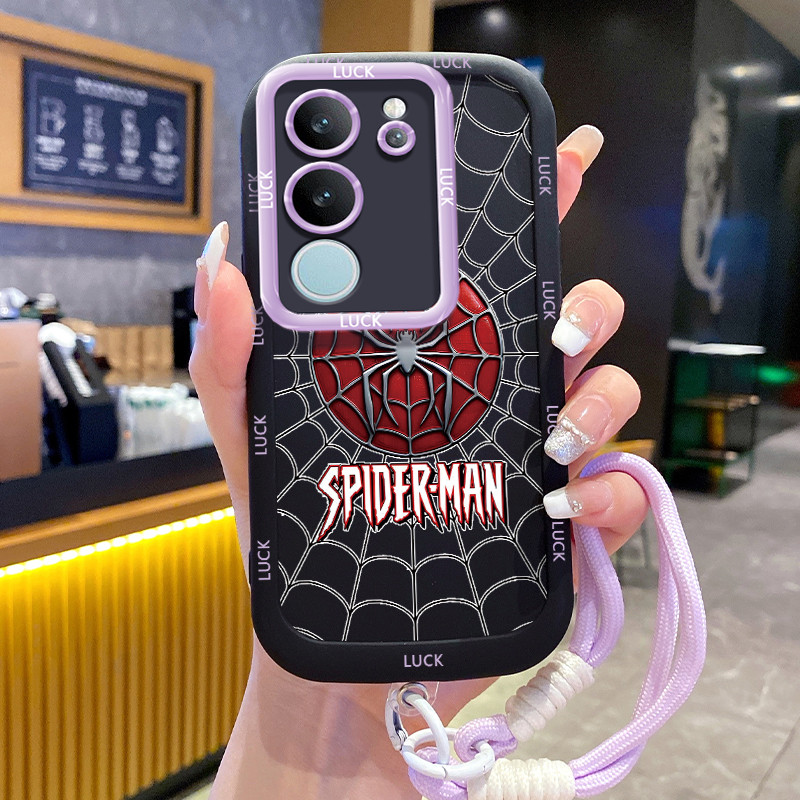 VIVO V29 5G V29E 5G V29 Pro 5G Case Creative Spider Case พร้อมเชือกเส้นเล็ก