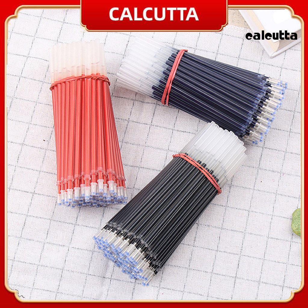 [cal]100 ชิ้น 0.5 มิลลิเมตรสีดําสีฟ้าสีแดงเจลปากกาเติมเขียนเรียบเครื่องเขียนสํานักงาน