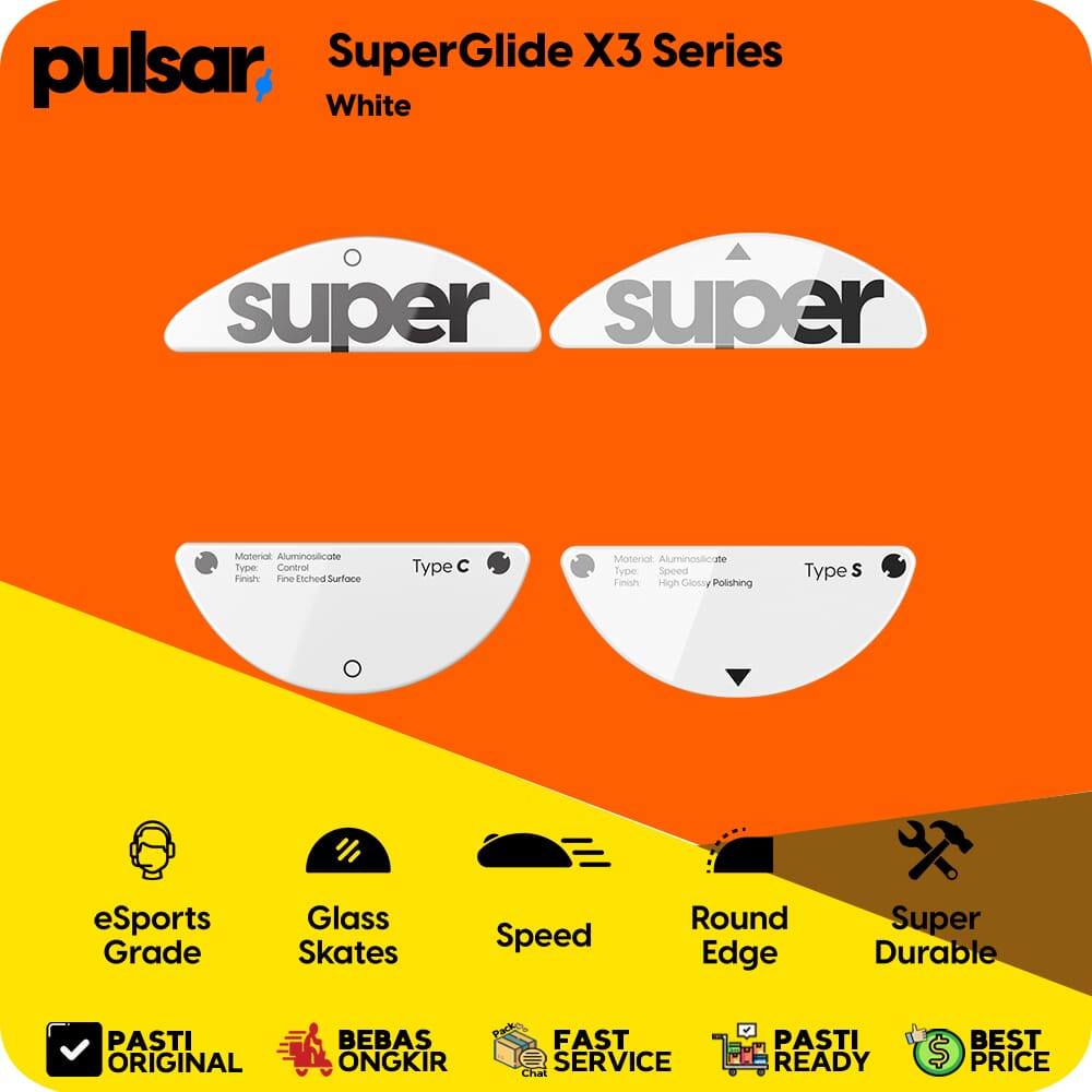 อุปกรณ์เสริมเมาส์สําหรับเล่นเกม - SuperGlide Pulsar SuperGlide Type-S / Type-C สําหรับ X3 Fast Aim P