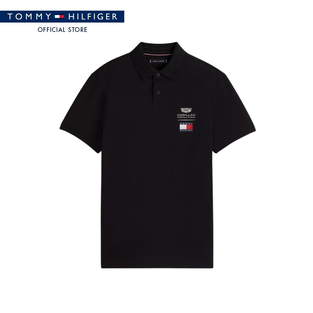 Tommy Hilfiger เสื้อโปโล ผู้ชาย รุ่น MN0MN00089 BDS - สีดำ