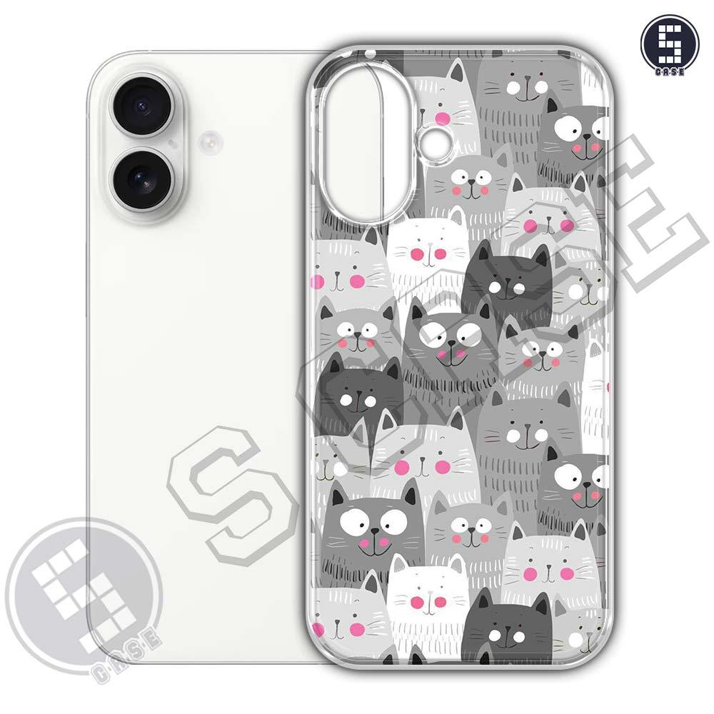 เคสสําหรับ iPhone 16 Plus iPhone 17 หลายรุ่น SLC02 Love Cats