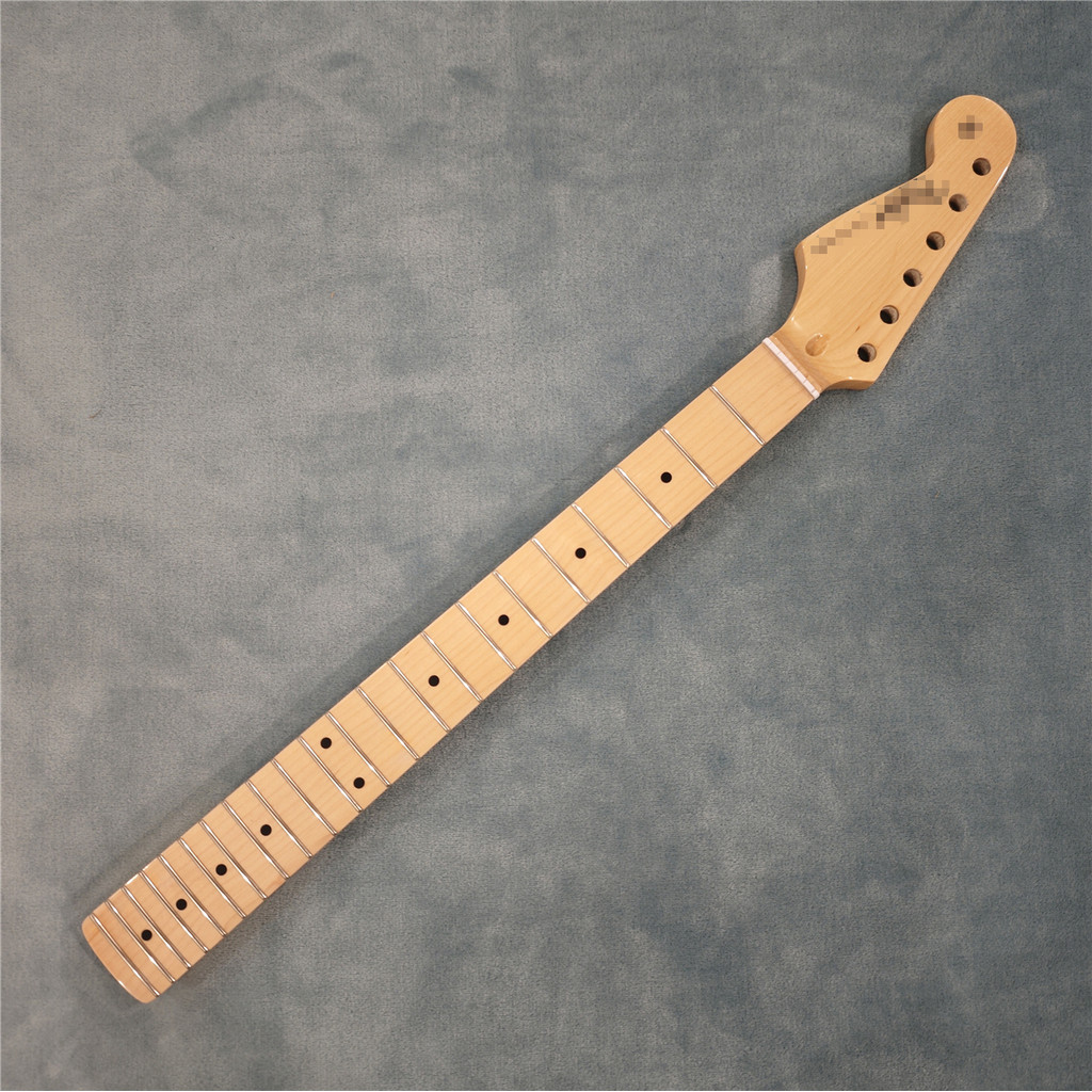 มือซ้าย Maple กีตาร์ไฟฟ้าคอเปลี่ยน 22 Frets Maple Fretboard ST สไตล์ Black Dot Inlay Clear Glossy (G