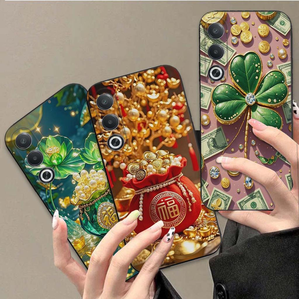 เคส Oppo A5 / A5 Pro / A5i / A5i Pro พร้อมกระเป๋าโชคลาภและโชคสําหรับ Tet 2026