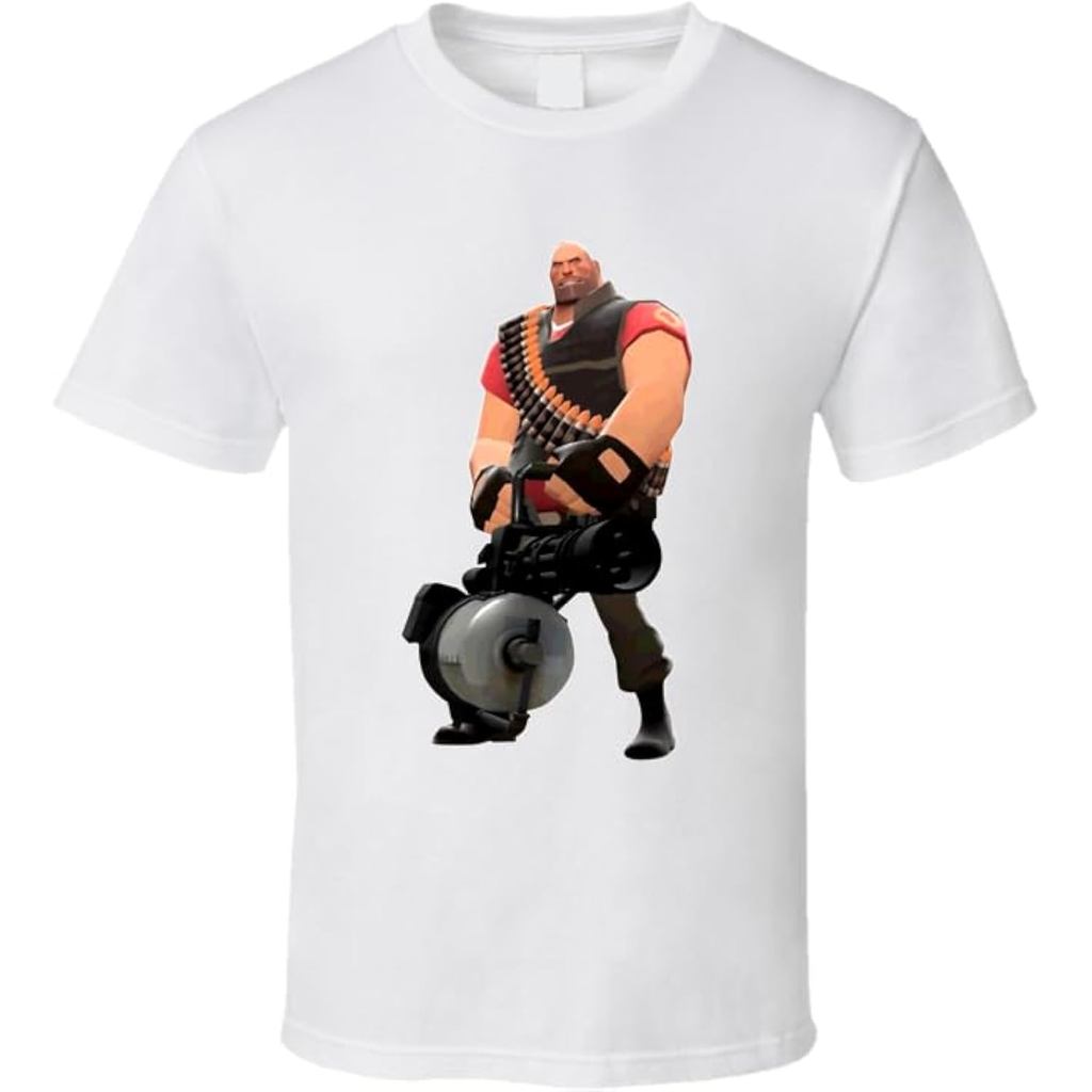 เสื้อยืดผ้าฝ้ายผู้ชาย Threadsquad Team Fortress 2 Heavy Revised T Shirt