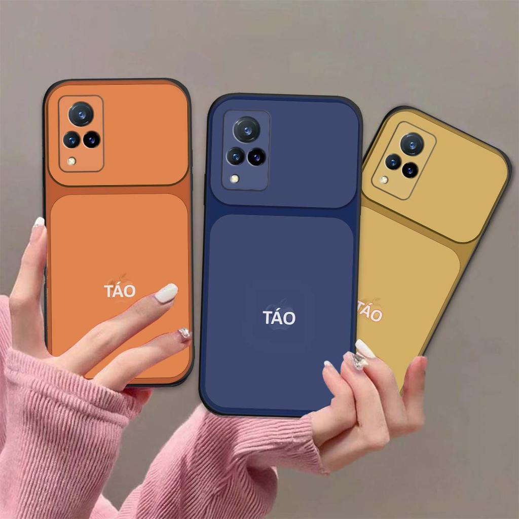 เคส Vivo V21 / V21E พิมพ์ลายแฟชั่นและฝาหลัง apple หรูหรา