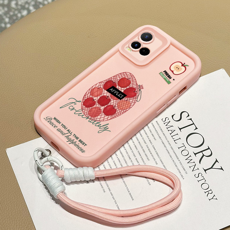 เคสสำหรับ VIVO Y21 Y21s Y21T Y21E Y21A Y21G Y22s Y22 Y33T Y33s เคสโทรศัพท์ถุงแอปเปิ้ลหนึ่งถุงดาวซิลิโคนสายคล้องกันกระแทก ราคา ถูกที่สุด ดีลบีเคเค