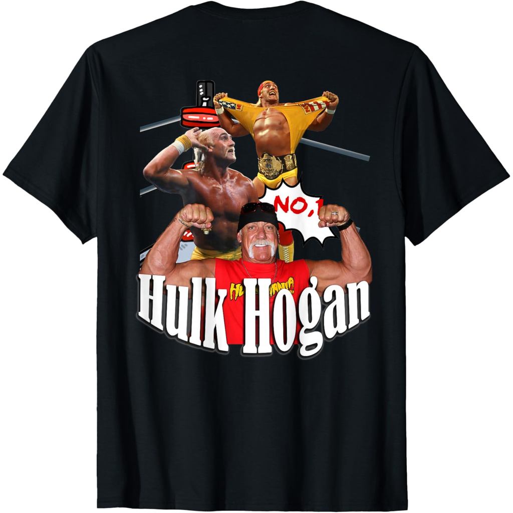 เสื้อยืดผ้าฝ้ายผู้ชาย Hulk Hogan_006_เสื้อยืดพิมพ์ลายด้านหลัง