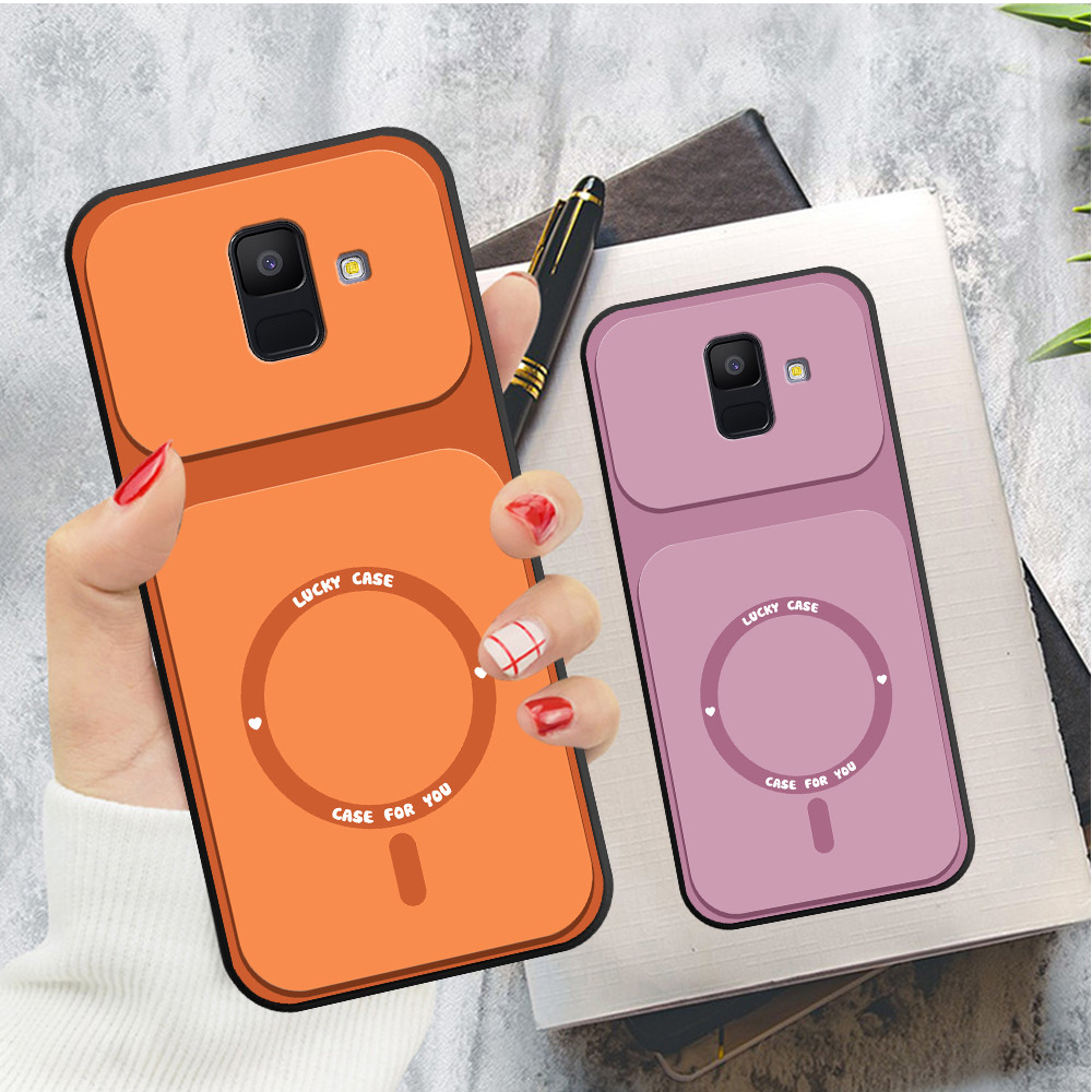 เคส Samsung A6 2018 / A6 Plus พิมพ์ลายวงกลม luckycase