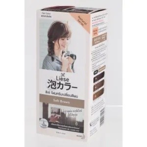 ลิเซ่โฟมเปลี่ยนสีผมครีมมี่บับเบิ้ลคัลเลอร์ซอฟต์บราวน์ Liese Creamy Bubble Soft Brown Color Foam [490