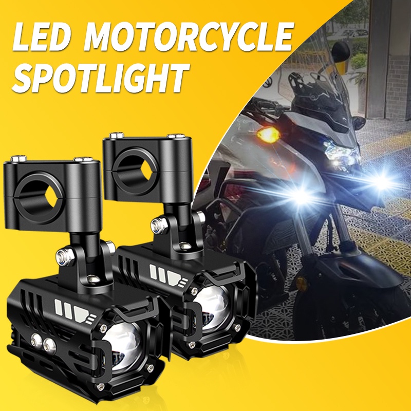 รถจักรยานยนต์ Led Spotlight Mini ขับรถ 12V Hi/Lo Dual สีไฟหน้ารถจักรยานยนต์สําหรับ Honda CB650R 2019