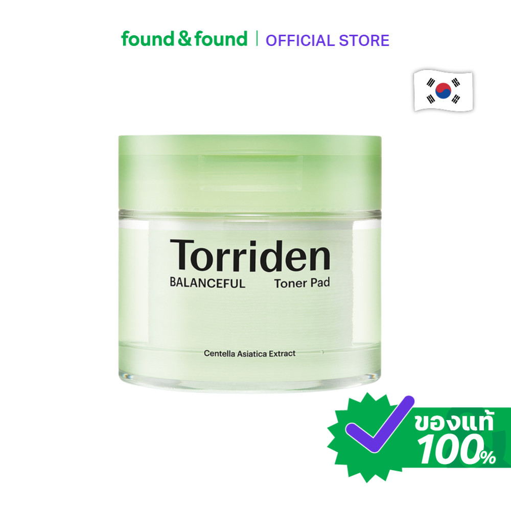 Torriden Balanceful Cica Toner Pad 60 Sheets โทนเนอร์แพด ซิก้า ปลอบผิว found & found