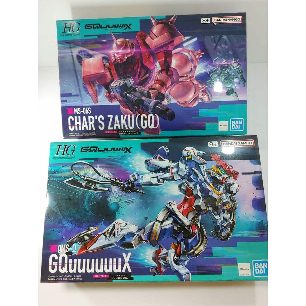 【Direct from Japan】ชุดฟิกเกอร์ HG GQuuuuuX และ CHAR'S ZAKU (GQ) ใหม่เอี่ยม ยังไม่ได้ประกอบ【Japan Exc