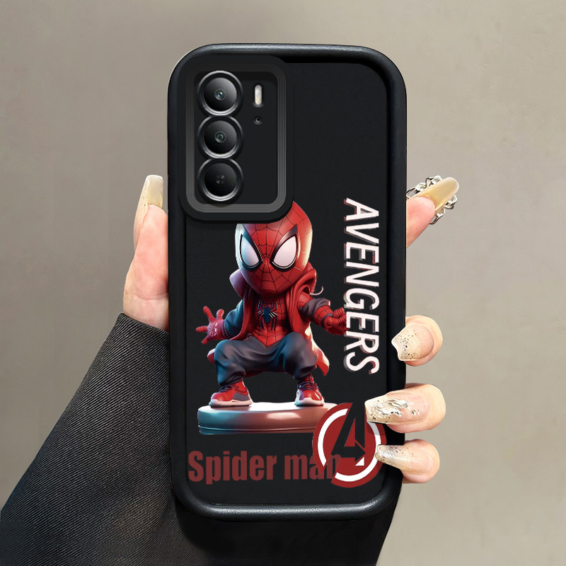 ปลอก Hp สําหรับ Realme C75 4G C75 5G C71 4G 14X 5G C73 5G กรณีการ์ตูนน่ารัก spider ตัวอักษรรุ่น Q รั