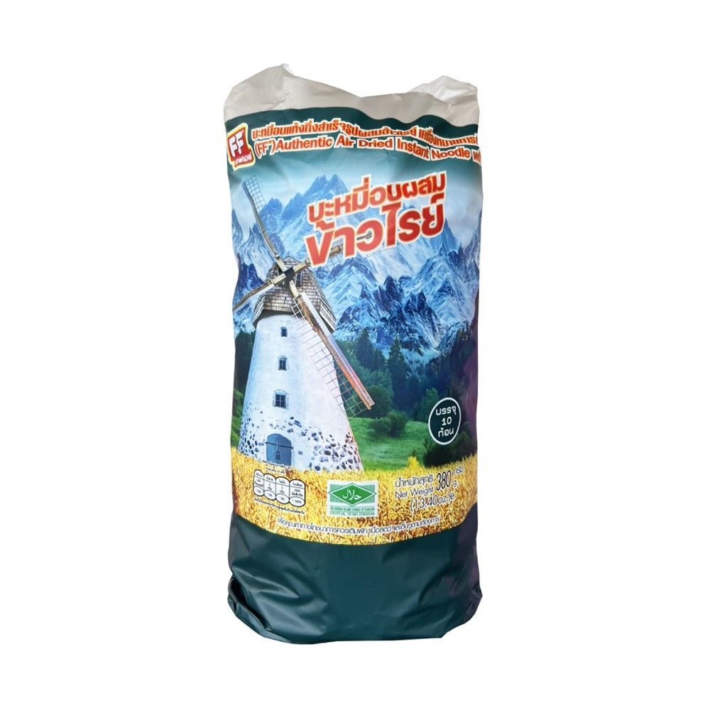 🍨 เอฟเอฟ บะหมี่อบผสมข้าวไรย์ 380 กรัม ☕ FF INSTANT NOODLE RYE AIR DRIED 380 G. 🍮 อาหารแห้งและเครื่อง