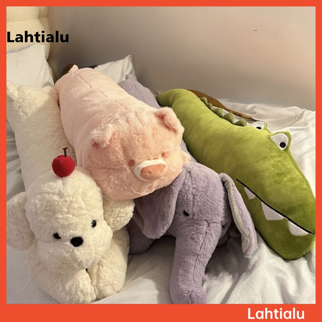 Lahtialu จระเข้หมอนยาว Plush เบาะน่ารักช้างหมูสัตว์ตุ๊กตานุ่มกอดหมอนสําหรับเด็กผู้ใหญ่น่ารักบ้านเตียงโซฟาตกแต่ง