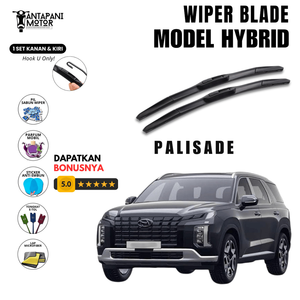 ที่ปัดน้ําฝนรถยนต์ Hyundai Palisade Hybrid ฟรี 5 โบนัส