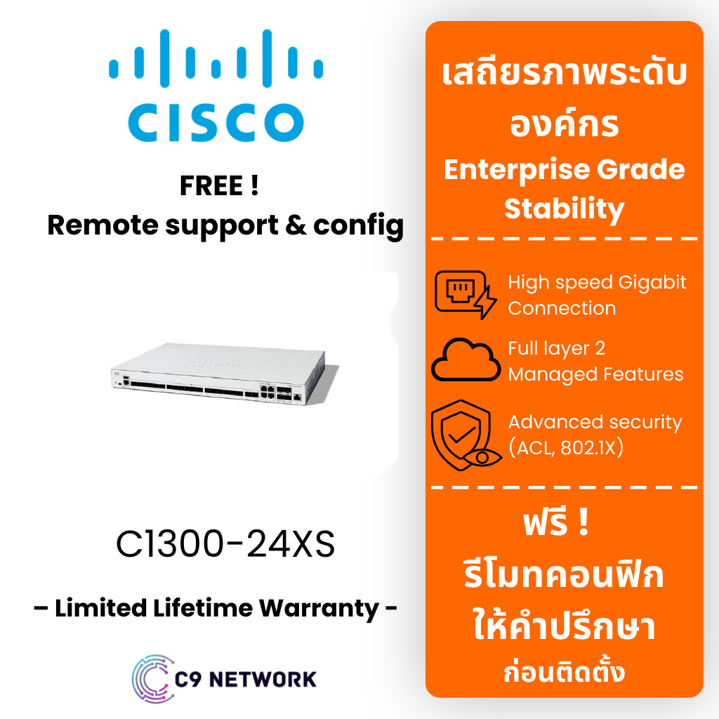Cisco C1300-48FP-4X Switch 48GE Full PoE + 4x10G SFP+ | Cisco Switch Enterprise